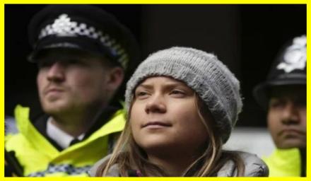 Greta Thunberg appeared before the court in London