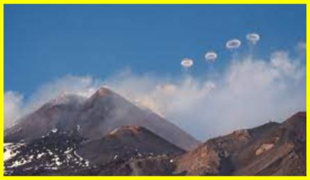 The Etna volcano has started blowing rings of smoke