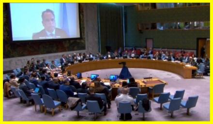 The UN meeting was interrupted through an earthquake