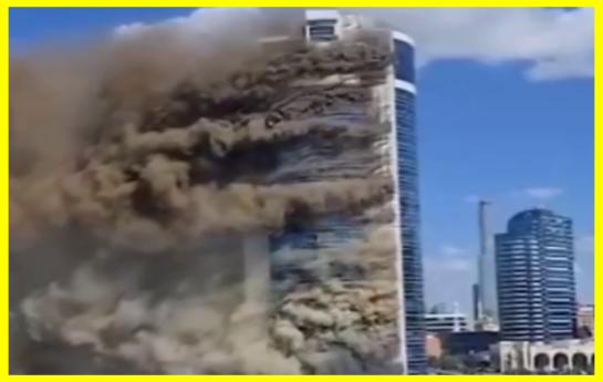A 26-story building caught fire in Kazakhstan
