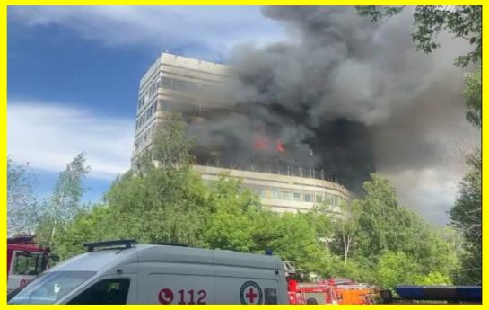 A radio-electronic defense industry enterprise is on fire near Moscow