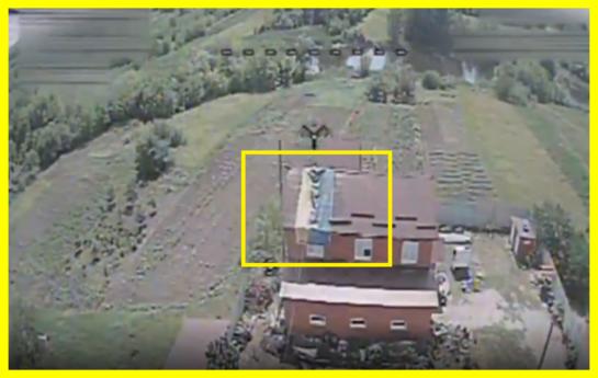 The Russians hung the flag of Ukraine on their house