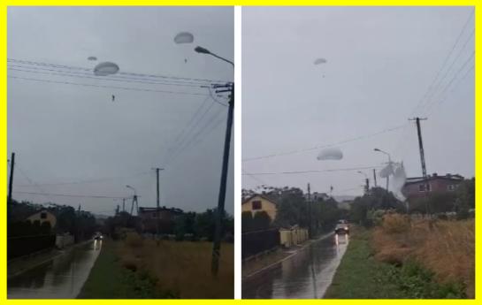 Polish paratroopers landed in a village instead of a firing range