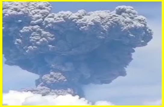 A volcano erupted in Indonesia