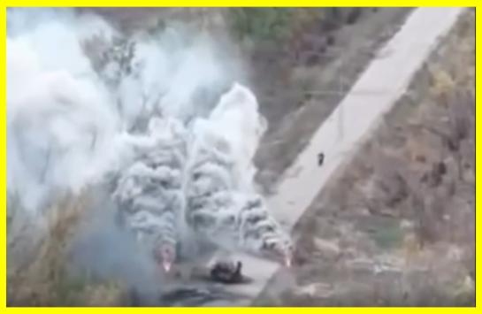 A few smoke bombs disrupted the Russian advance.